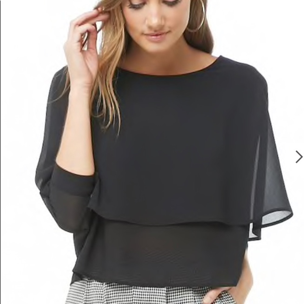 Black sheer top